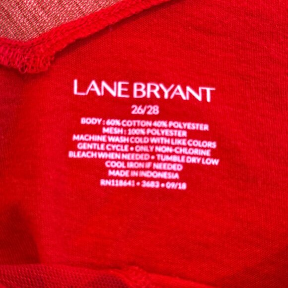 Size 26/28 Lane Bryant Long-Sleeved Red Shirt - Picture 3 of 3
